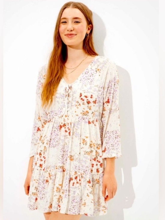 American Eagle Outfitters Dresses & Skirts - American Eagle Cottagecore patchwork baby doll dress